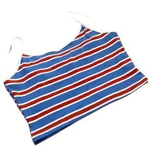 ZAFUL | Striped Crop Spaghetti String Top - Size 4